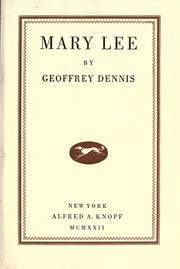 Cover of: Mary Lee