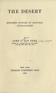 Cover of: The desert by John Charles Van Dyke