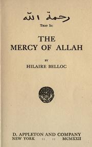 Cover of: The  mercy of Allah