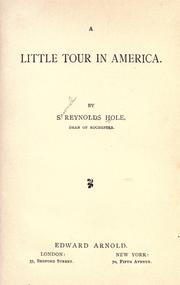 Cover of: A little tour in America by S. Reynolds Hole