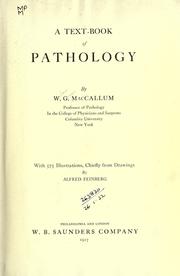 A text-book of pathology by W. G. MacCallum