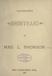 Cover of: Illustrative shorthand