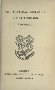 Cover of: The poetical works of James Thomson. by James Thomson