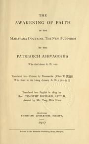 Cover of: The awakening of faith in the Mahayana doctrine by Asvaghosa