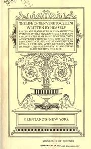 Cover of: life of Benvenuto Cellini written by himself