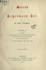Cover of: Sacred and legendary art. by Mrs. Anna Jameson