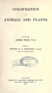 Cover of: Colouration in animals and plants by Alfred Tylor