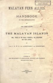 Cover of: Malayan fern allies. by C. R. W. K. van Alderwerelt van Rosenburgh