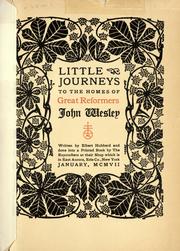 Cover of: John Wesley.