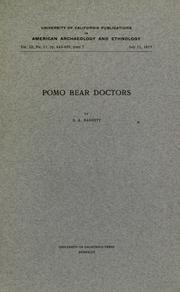 Cover of: Pomo bear doctors by Samuel Barrett