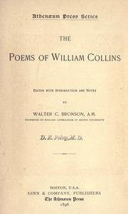 Cover of: poems of William Collins