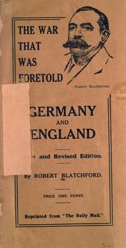 Cover of: The war that was foretold, Germany and England