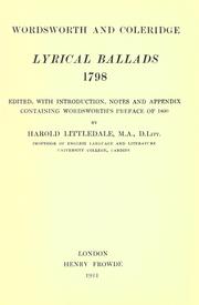 Cover of: Lyrical ballads, 1798 by William Wordsworth
