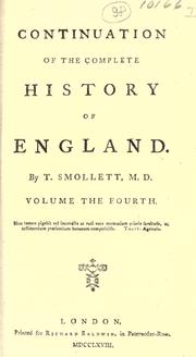 Cover of: Continuation of the complete history of England. by Tobias Smollett