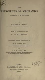Principien der Mechanik by Heinrich Hertz