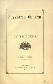 Cover of: Plymouth Church by Moses Owen