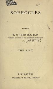 Cover of: The Ajax by Sophocles