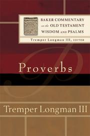 Cover of: Proverbs (Baker Commentary on the Old Testament Wisdom and Psalms)