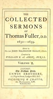 Cover of: Collected sermons, 1631-1659. by Thomas Fuller