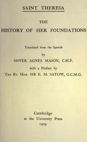 Cover of: Saint Theresa: the history of her foundations