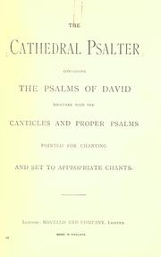Cover of: The cathedral psalter by Church of England