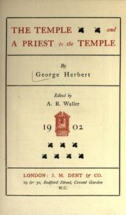 Cover of: The temple and A priest to the temple