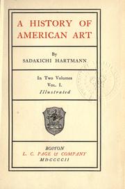 Cover of: A history of American art by Hartmann, Sadakichi