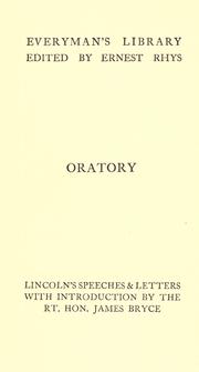 Cover of: Speeches and letters of Abraham Lincoln, 1832-1865 by Abraham Lincoln
