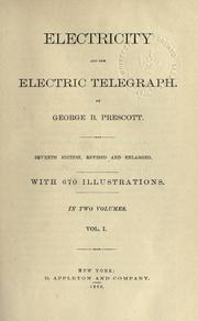 Cover of: Electricity and the electric telegraph. by George Bartlett Prescott