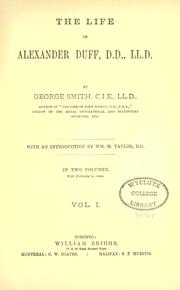 Cover of: The life of Alexander Duff by George Smith