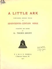 Cover of: little ark containing sundry pieces of seventeenth-century verse.
