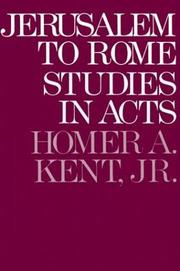 Cover of: Jerusalem to Rome: studies in the Book of Acts