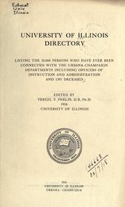 Cover of: Directory: listing the 35,000 persons who have ever been connected with the Urbana-Champaign Departments including officers of instruction and administration and 1397 deceased