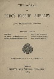 Cover of: The poetical works of Percy Bysshe Shelley. by Percy Bysshe Shelley
