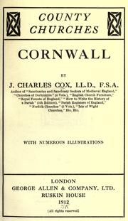 Cover of: Cornwall. by J. Charles Cox