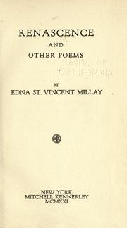 Cover of: Renascence by Edna St. Vincent Millay
