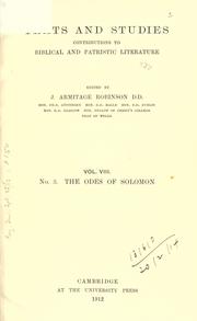 Cover of: Texts and studies by edited by J. Armitage Robinson.