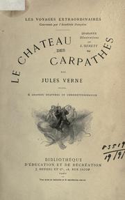 Cover of: Le chateau des Carpathes.