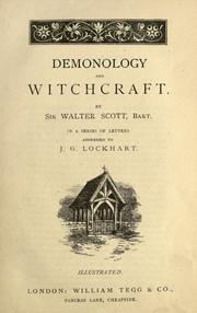 Letters on demonology and witchcraft by Sir Walter Scott
