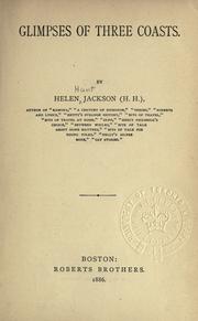 Cover of: Glimpses of three coasts by Helen Hunt Jackson