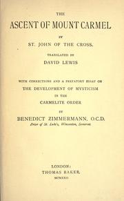 Cover of: The ascent of Mount Carmel by John of the Cross
