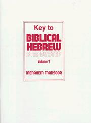 Cover of: Key to Biblical Hebrew Step by Step (Answer Key)