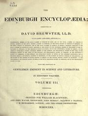 Cover of: Edinburgh encyclopaedia by conducted by David Brewster ... with the assistance of gentlemen eminent in science and literature.