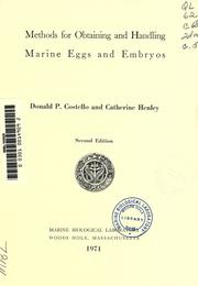 Cover of: Methods for obtaining and handling marine eggs and embryos by Marine Biological Laboratory (Woods Hole, Mass.)