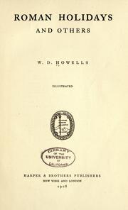 Cover of: Roman holidays, and others by William Dean Howells