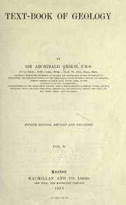 Cover of: Text-book of geology