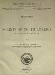 Cover of: Report on the forests of North America (exclusive of Mexico)