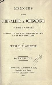 Cover of: Memoirs of the Chevalier de Johnstone. by Johnstone, James Johnstone, chevalier de