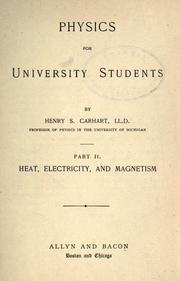 Cover of: Physics for university students by Henry S. Carhart