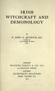 Cover of: Irish witchcraft and demonology by St. John D. Seymour